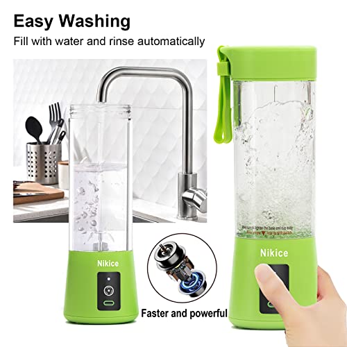Portable Blender,Personal Size Blender Juicer Cup,Smoothies And Shakes Blender,Handheld Fruit Machine,Blender Mixer Home (Green) #TOP6