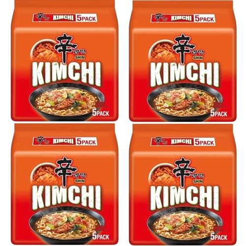 KIMCHI Ramyun Ramen Noodles 120g Each (Pack of 20) - Instant Kimchi Noodles Multipack HALAL Easy Quick & Delicious Instant Meal