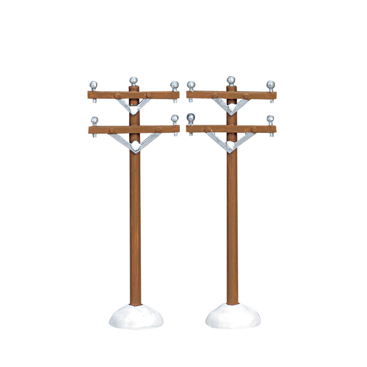 Lemax Brown Christmas Village Telephone Poles - 64461