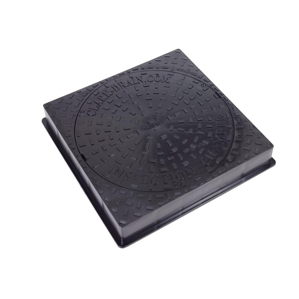 Clark Drain CD456 Square to Round Solid Top Manhole Cover 3.5T, Multi-Directional and Adjustable Level