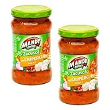 Mandy Zacusca Ciuperci 250g | Mushroom Zacusca Jarred Cooked Food | Ideal Condiment for Chutneys, Pickles, Fresh Bread & Savoury Biscuits | Elevate Snacking & Mealtime (Mushroom Sauce 300g, 2 Pack)