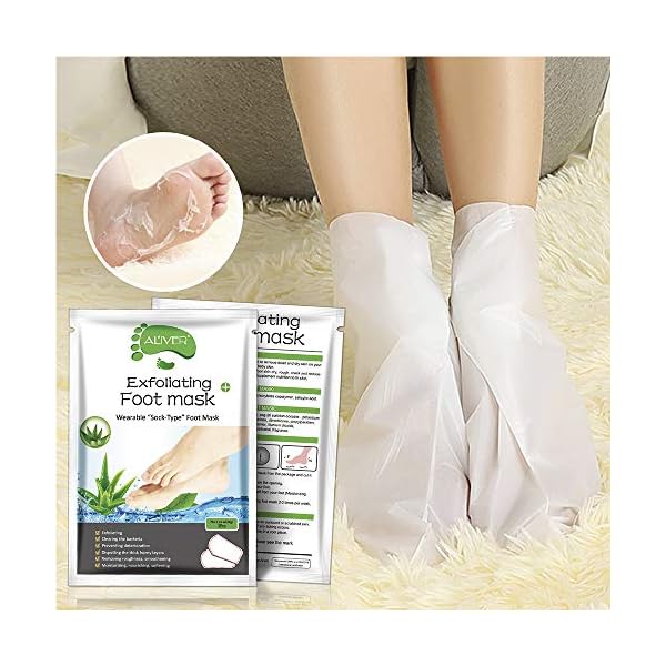 Foot-Peel-Mask-5-PACK-Foot-Mask-for-Dry-Dead-Skin-Callus-Repair-Rough-Heels-Make-Your-Feet-Baby-Soft-Get-Smooth-Silky-Skin-Natural-Treatment-Aloe Foot Peel Mask - (5 PACK) Foot Mask for Dry Dead Skin, Callus, Repair Rough Heels - Make Your Feet Baby Soft Get Smooth Silky Skin - Natural Treatment (Aloe)