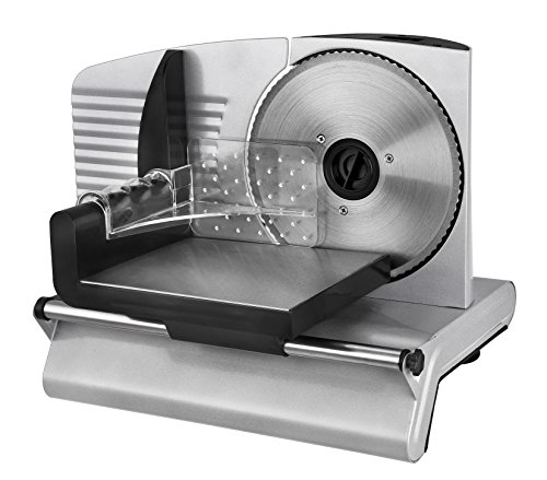 Preisvergleich Produktbild Team Kalorik Elektrischer Allesschneider / Brotschneidemaschine, Stufenlose Schnittstärkeneinstellung (0-15 mm), 200 W, Silber, TKG AS 1002