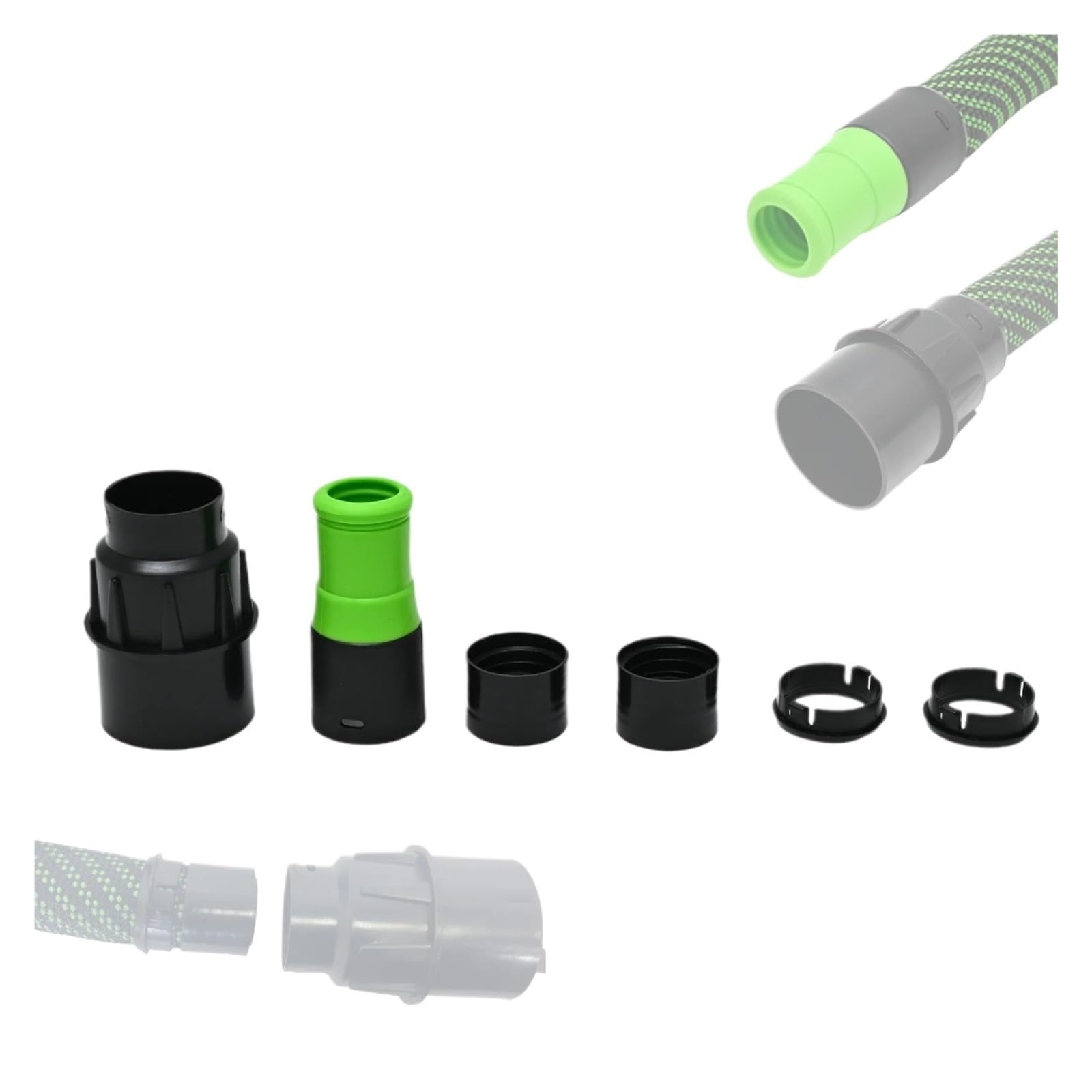 Vacuum Cleaner Hose D27/32x3.5M ，Compatible for Festool, Vacuum Suction Hose(Connectors)