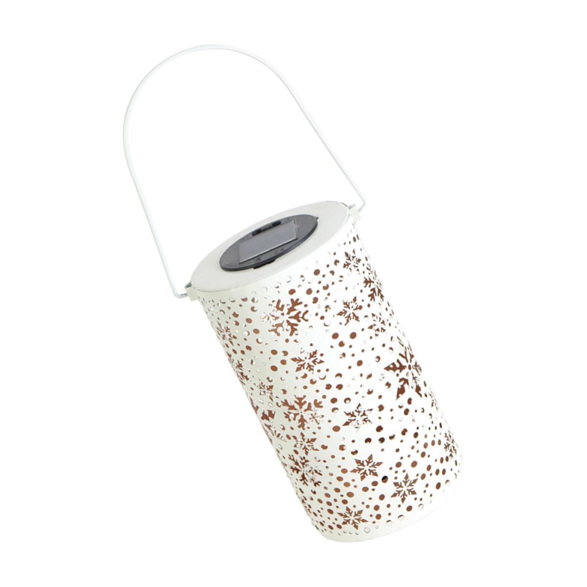 ABOOFAN Lampada Solare da Giardino in Ferro Protezione Ip44 con Effetto Luminoso Decorativo, Lanterna Artigianale Traforata per Decorazioni Esterne e Ambienti Outdoor