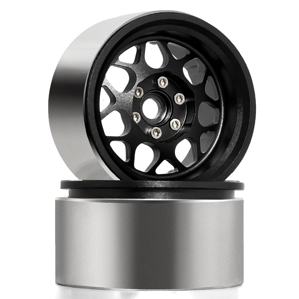 Télécommande RC pour modèle de voiture - Jantes en métal - Accessoires argentés