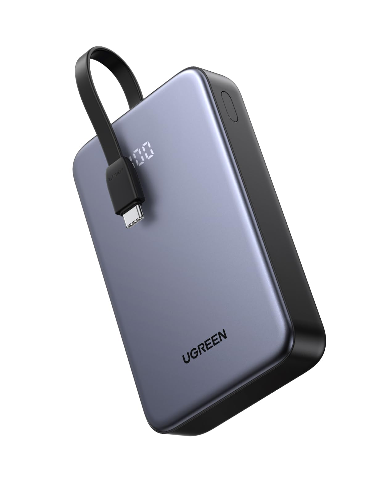 UGREEN Power Bank 20000mAh 22.5W, Batería Externa con Cable USB-C Integrado, Cargador Portátil Compatible con iPhone 16/15 Pro MAX Plus, Galaxy S24 S23 S22 Ultra, Pixel 9/8 XL