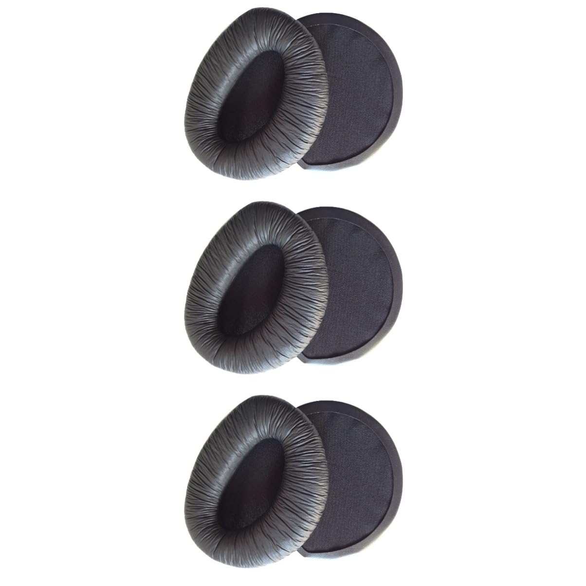 OSALADI 3pièces Coussinets De Remplacement PU pour Écouteurs Confort Optimal Couleur Noire Améliore Les Basses