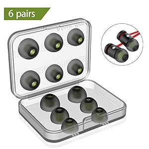 Image of Earphone Tips New Bee Premium Replacement Earbud Tips Inner 4.9mm [3-Pair] + Silicone Earphone Tips Inner 4.9mm [3-Pair] for Headphones with 5mm-7mm Tip - Red (Silicon)