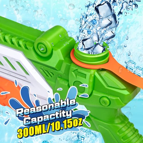 RONSTONE 4er-Pack Wasserpistole für Kinder Erwachsene, Wasserpistolen mit 300ML Kapazität und 25–30 ft Reichweite, Sommer Schwimmbad Pool Wasserschlacht Wasserspritzpistole Spielzeug