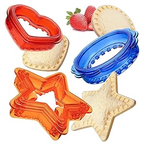 Sandwich Cutter en Sealer, stevige sandwich Maker, DIY Sandwich Cutter, Lunchbox en Bento Box in 3 vormen voor jongens…
