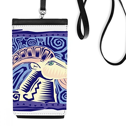Cadeau Constellation Bélier : petit sac de téléphone suspendu noir en faux cuir