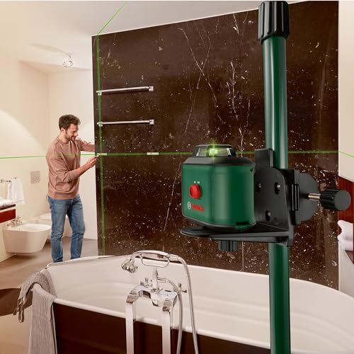 Bosch Tige télescopique TP 320 (hauteur réglable de 106 à 320 cm pour un positionnement rapide et flexible des lasers lignes, dans boîte carton)