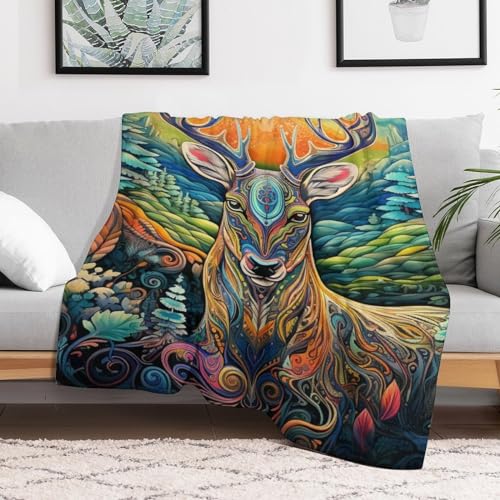 Couverture polaire cerf chaude et douce pour calmer le froid - 3