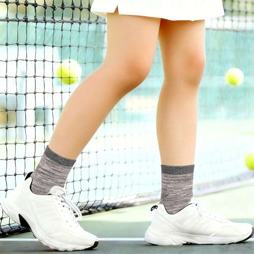 Image of 12 Pairs Kids Cotton Crew Socks, Unisex School Socks Ages 1-13