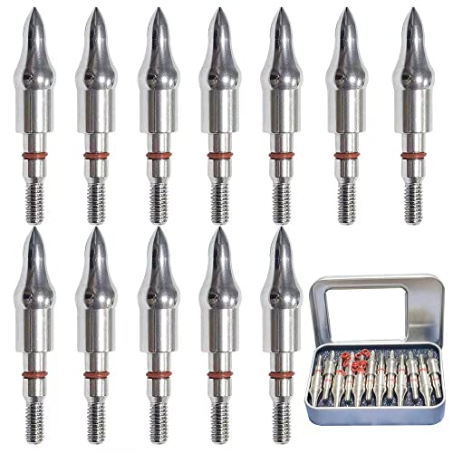 Image of 100 /125 /150 /200 /300 Grains Archery Field Points Practice Field Tips, Archery Target Practice Hunting Arrow Tip for Recurve, Compound Bow Crossbow, Stainless Steel Screw in Broadheads