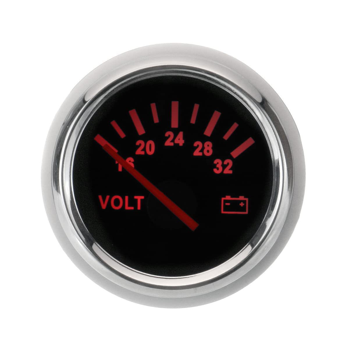 YONGYAO 8-16V / 16-32V / 8-32V 12V 24V 52mm voltímetro medidores de Voltaje voltímetro para Caravana Barco Coche Marino luz roja-#11