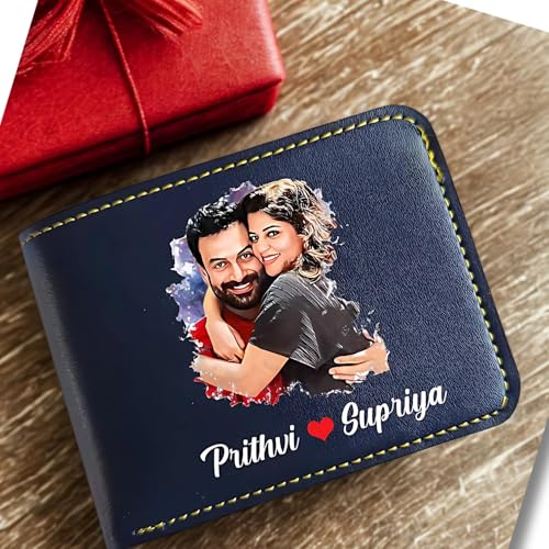 Image of Personalized Smart Pop-Up Leather Wallet for Men & Women | RFID Blocking Card Holer| Slim Magnetic Bifold Wallet with Quick Access Button - Holds 14 Cards & Cash