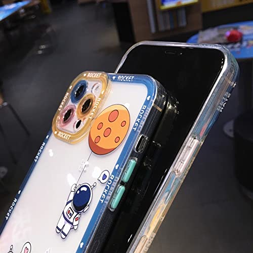 Coque silicone iPhone 13 Pro transparente avec motif astronaute