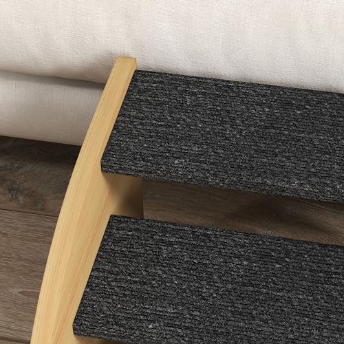 PawHut Hundetreppe 3 Stufen 30 cm Hoch Haustiertreppe mit Seitenwand Hunderampe für Kleine Hunde Katzentreppe Einstiegshilfe für Bett, Sofa, Couch und Auto Eiche