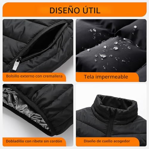 Chaleco calefactable USB unisex para invierno y montaña 3