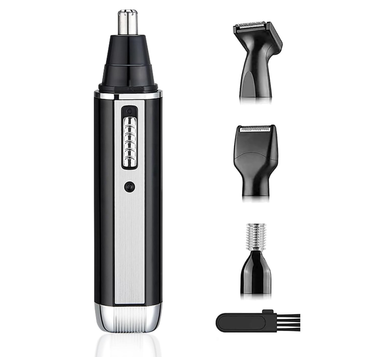 Portable Nose Hair Trimmer,® 4 in 1 Ear & Nose Hair Trimmer,with 360°Rotating Painless Dual Edge Blades,USB Rechargeable,Men Electric Nasal Eyebrow & Facial Hair Trimmer