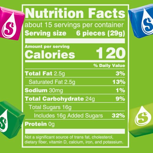 Image of STARBURST Sour Chewy Candy Fruit Chews, Share Size Resealable Bag, 15.6 Ounce (Pack of 6)