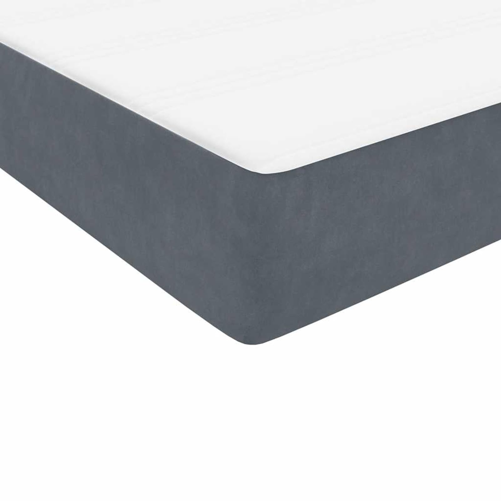 ATOMSTACK MAKER Letto a molle, 80 x 210 cm, con materasso a molle insacchettate e topper traspirante, testiera regolabile in altezza, design in velluto grigio scuro, con telaio, materasso e cuscino