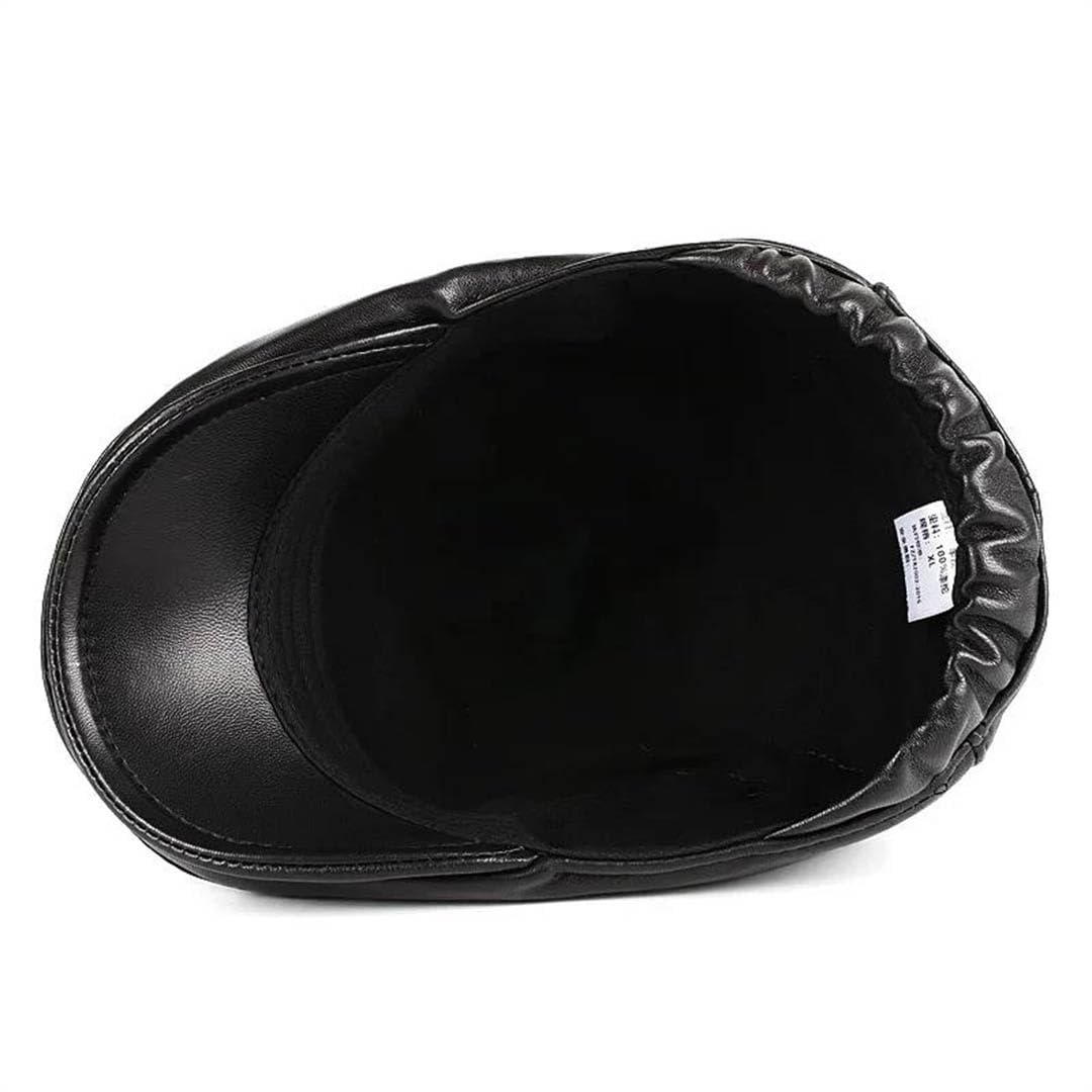 Unisex beret czapki z prawdziwej skóry czapka z daszkiem męskie cienkie casualowe czapki typu trucker