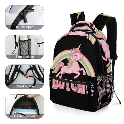 Butch Funny Backpack Casual Daypack Lightweight Shoulders Bag for Men Women Cute Print4