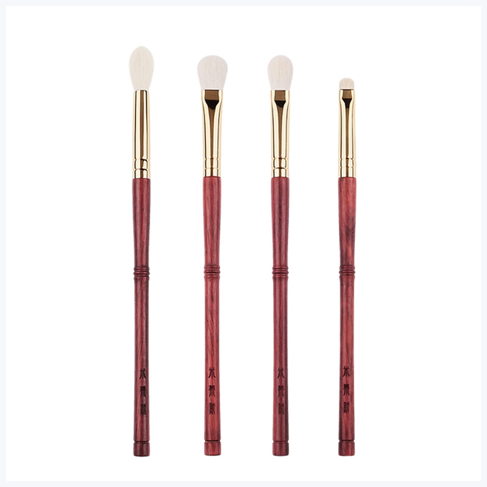 Make up Pinsel Makeup Pinsel 4 Rosenholz-Auge-Bürste Set hochwertiges natürliches Tierhaar Make up Pinsel Set