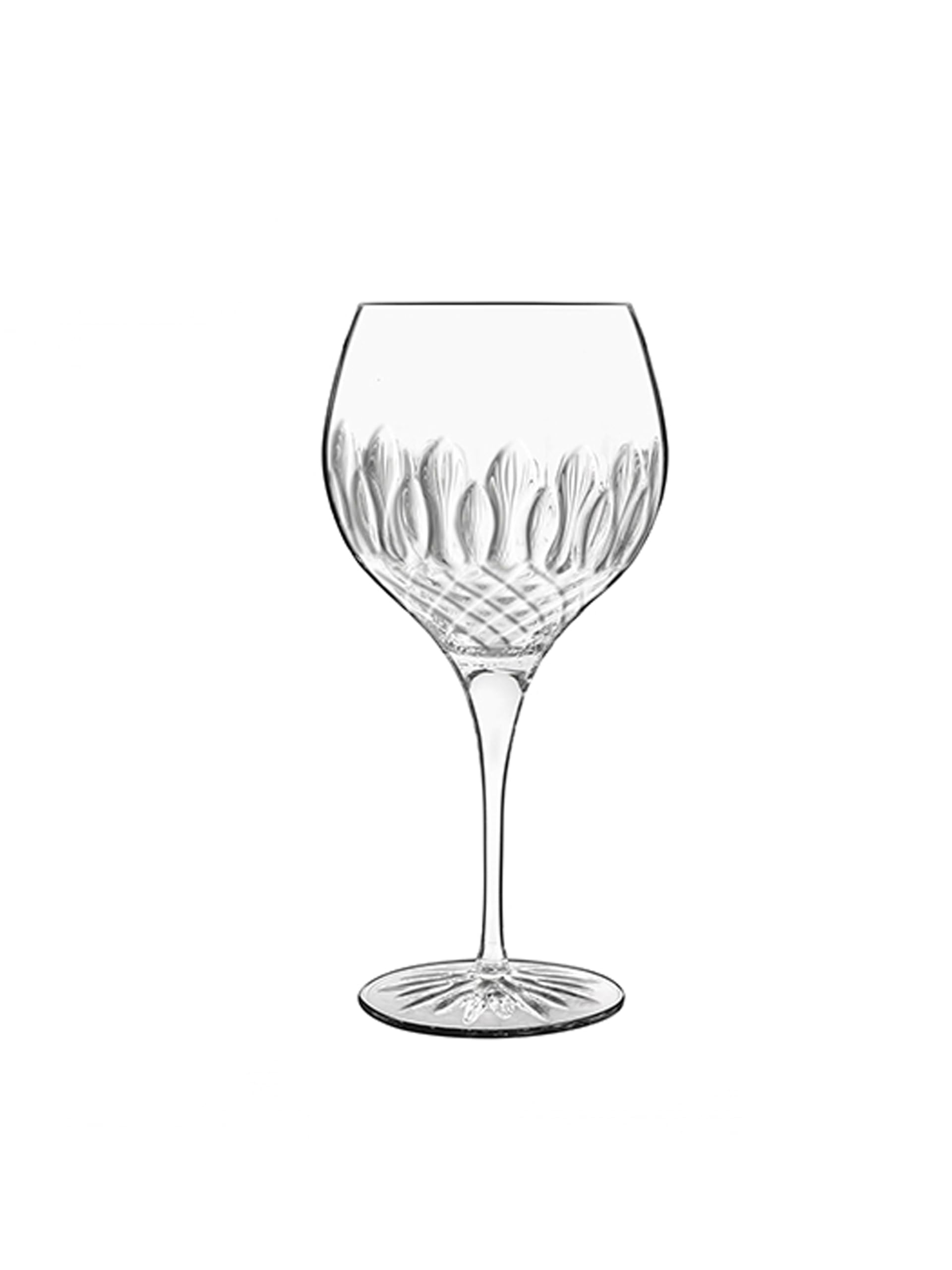 Diamante - Gin Crystal Glasses - Dishwasher Safe - Made in Italy - Set of 4, 650ml