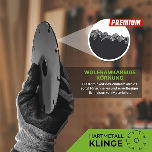 Trennscheibe Holz 125 mm - Multi Hartmetall Trennscheibe für Winkelschleifer - Holztrennscheibe für Holz (mit Nägeln), Kunststoff, Plastik GRAFF Termit