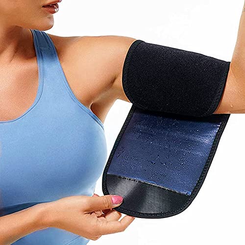 YYQ Sweat Arm Trimmer for Women Lose Arm Fat Sauna Arm Bands Adjustable Arm Trainer Workout Arm Slimmer for Womens Blue