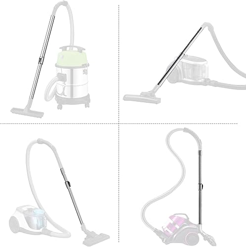 Miniatura 2 de Manguera de repuesto para varilla de vacío, longitud ajustable (1.260 in/1.25 pulgadas), tubo de metal cromado con adaptador, se adapta a Hoover,