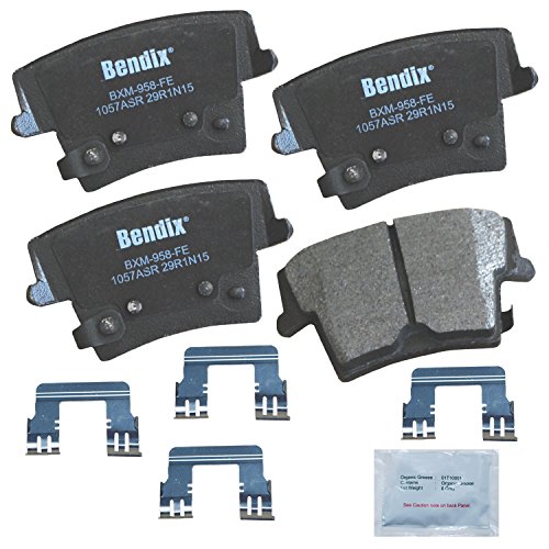 Image of Bendix Priority1 CFM1057ASR Semi-Metallic Rear Brake Pads for Dodge Charger 2014-2006, Magnum 2008-2006