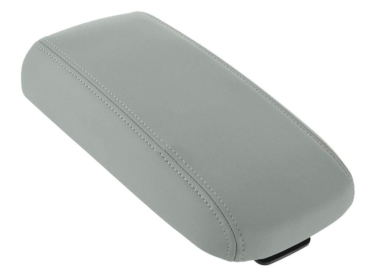 Fits 2006-2019 Chevrolet Impala Real Gray Leather Center Console Lid Armrest Cover Cover (Skin Only)