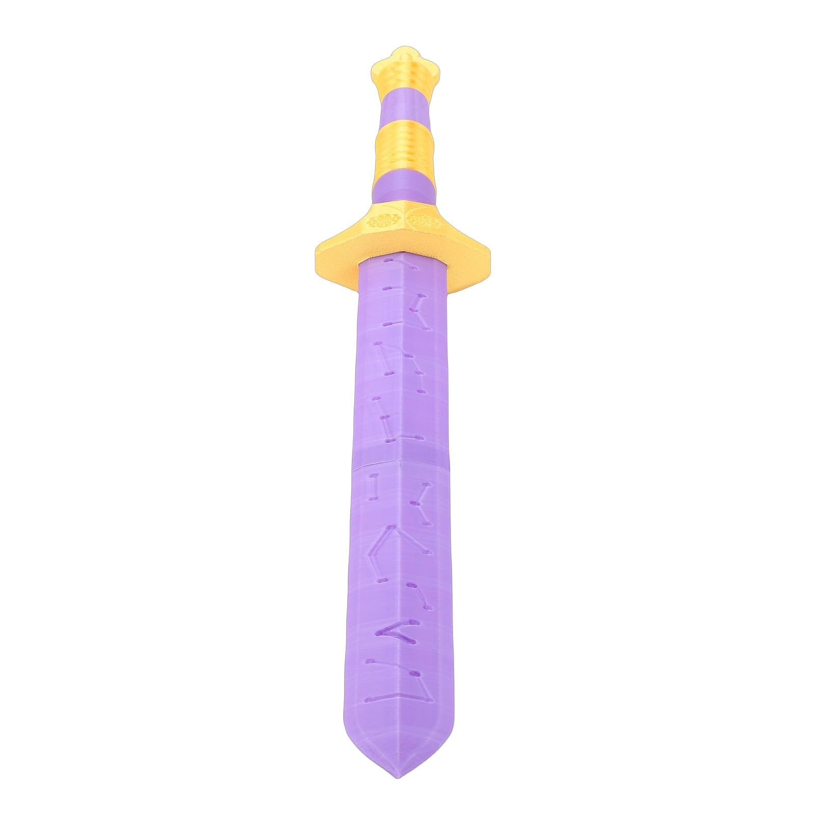 Garsent 3D Printed Mini Purple Cosplay Sword with Stand, Seamless Color Prop Weapon, Anime Collectors Gift, Sword Anime Props, Purple Cosplay Costume Prop