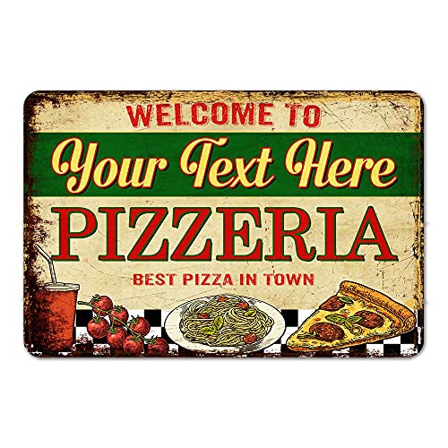 Personalized Pizzeria Sign Patio Decor Pizza Outdoor Bar Home Bar Kitchen Decor Custom 8x12 208120077001