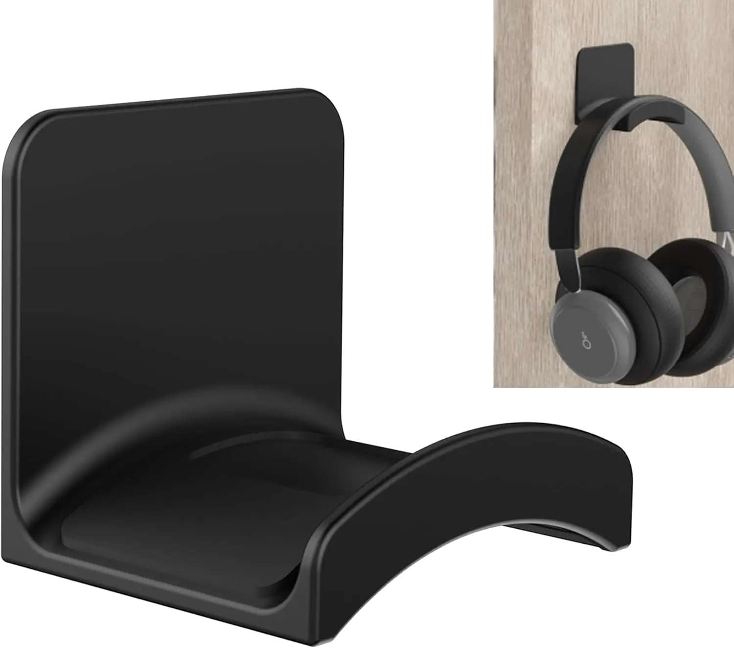 TrueCart Under Desk Headphone Mount | Adhesive Headset Holder for Gaming & Office | Easy Install Headphone Stand for Earbuds & Headphones-image-48