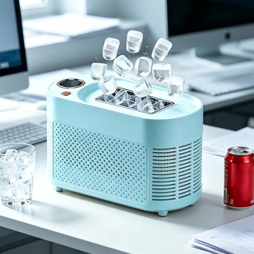 Máquina compacta de hielo para mostrador azul miniatura 1