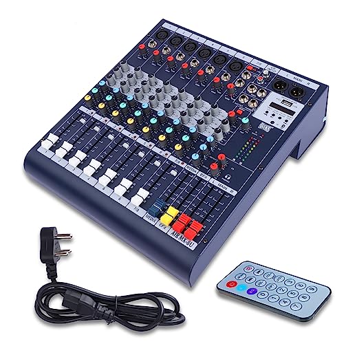 Image of MX 8-Channel Professional Audio Mixer with Bluetooth, USB, MP3 Player - DJ Console with Mic /Line Inputs, Stereo FX, Live Sound Mixer for Recording, Streaming, Karaoke, Stage & Events