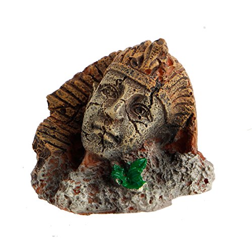 Oranmay Egyptian Pharaoh Ancient Sphinx Ruins Aquarium Ornament Fish Tank Decoration