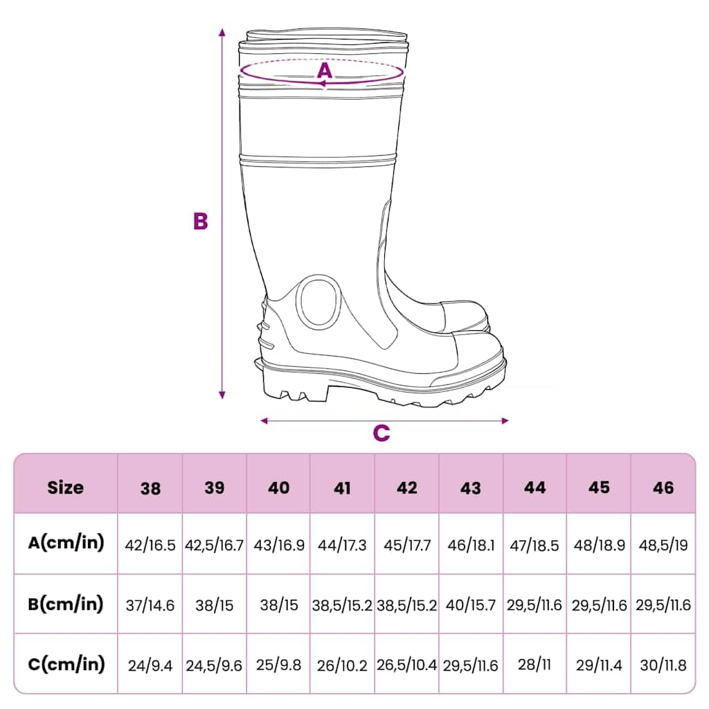 Botas de goma negras de PVC, tamaño impermeable, antideslizantes, con suela robusta para pesca, caza, estanque, pesca con mosca y protección contra inundaciones en condiciones húmedas