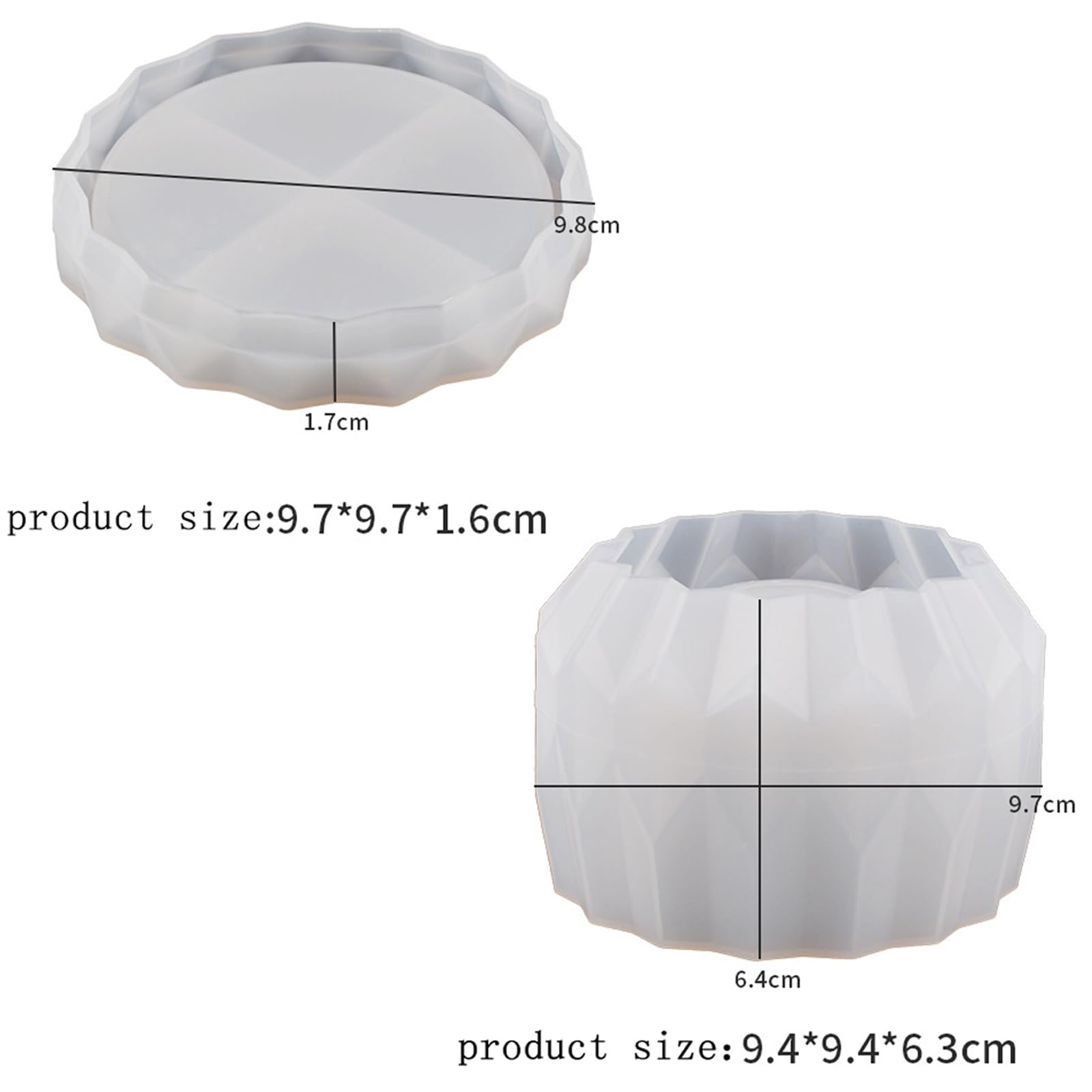 Lot De 3 Moules En Silicone Pour Bougeoir Rond Avec Couvercle - Moulage Béton, Résine, Cire (DIY Déco)