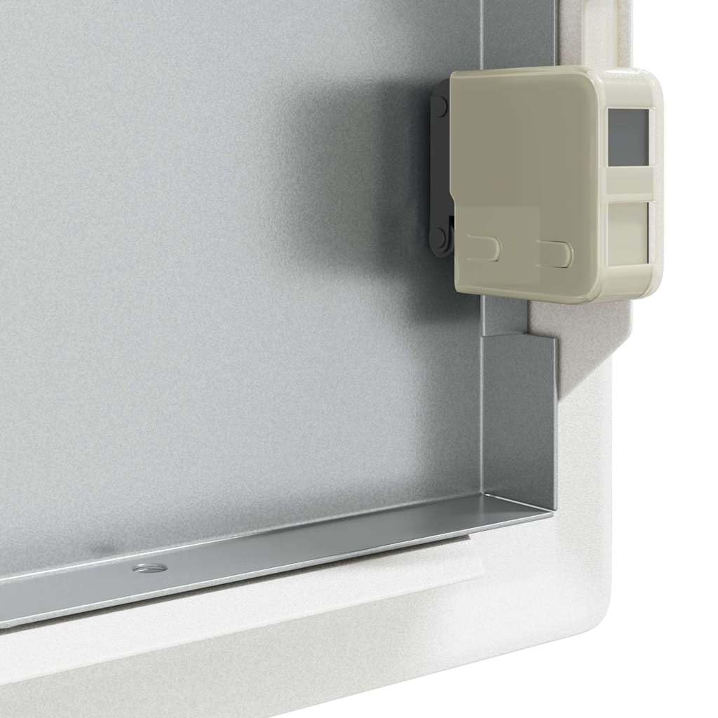 Puerta de acceso blanca 43,5 x 33 x 3 cm de acero con ángulo de apertura de 140°, tapa de revisión resistente a la intemperie para pared, techo, suelo, puerta de inspección para sanitarios