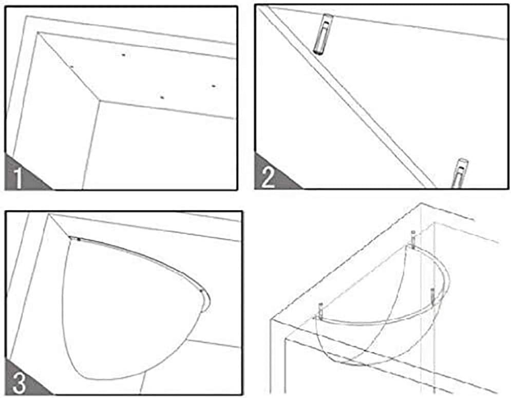 Espejo tráfico exterior gran angular con diseño de cuarto de esfera acrílica 5