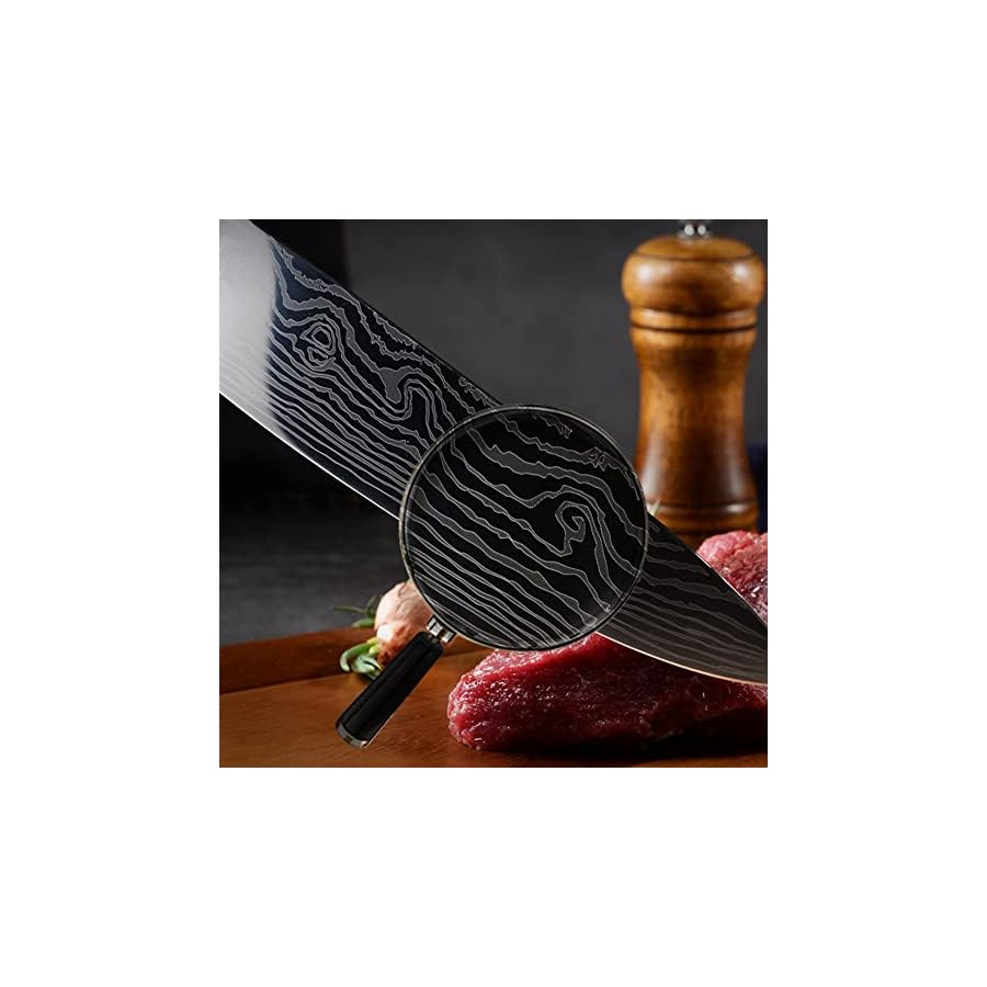 OWUYUXI Chef Knife, 8 Inch Kitchen Knife, Professional Japanese AUS-10V Super Stainless Steel Chefs Knife with Ergonomic Handle, Durable Sharp Cooking Knife with Gift Box.