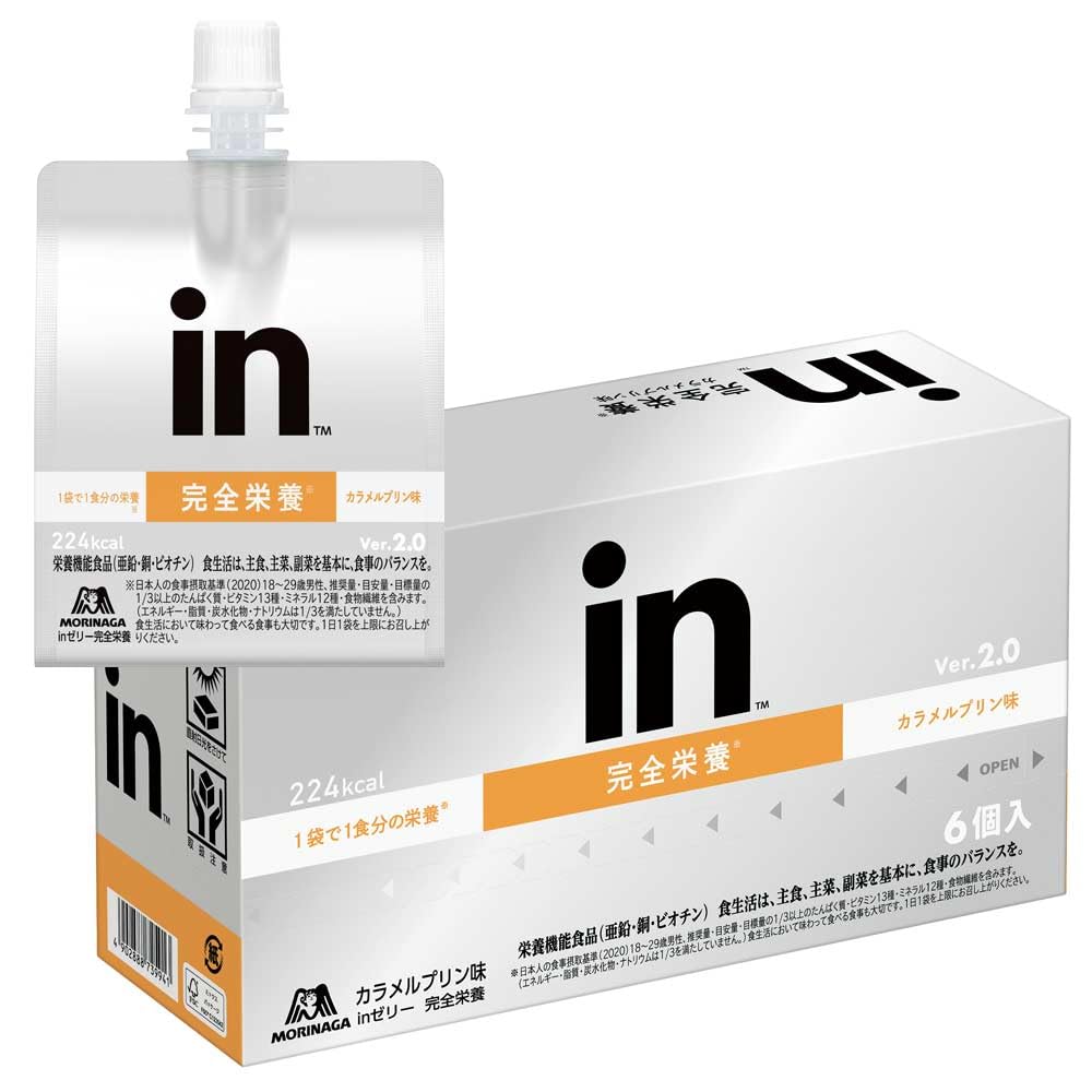 Amazon.co.jp: inゼリー 完全栄養 カラメルプリン味 (180g×6個) 栄養