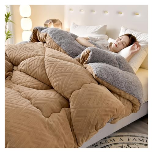 Edredón de terciopelo de cordero microfibra reversible para cama 4